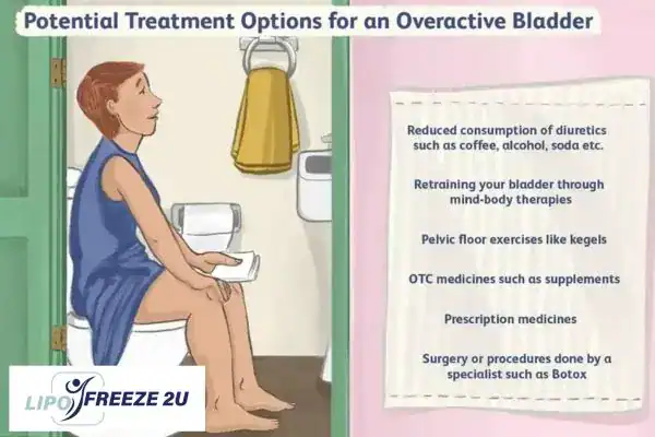image of woman on toilet because of an overactive bladder Newport