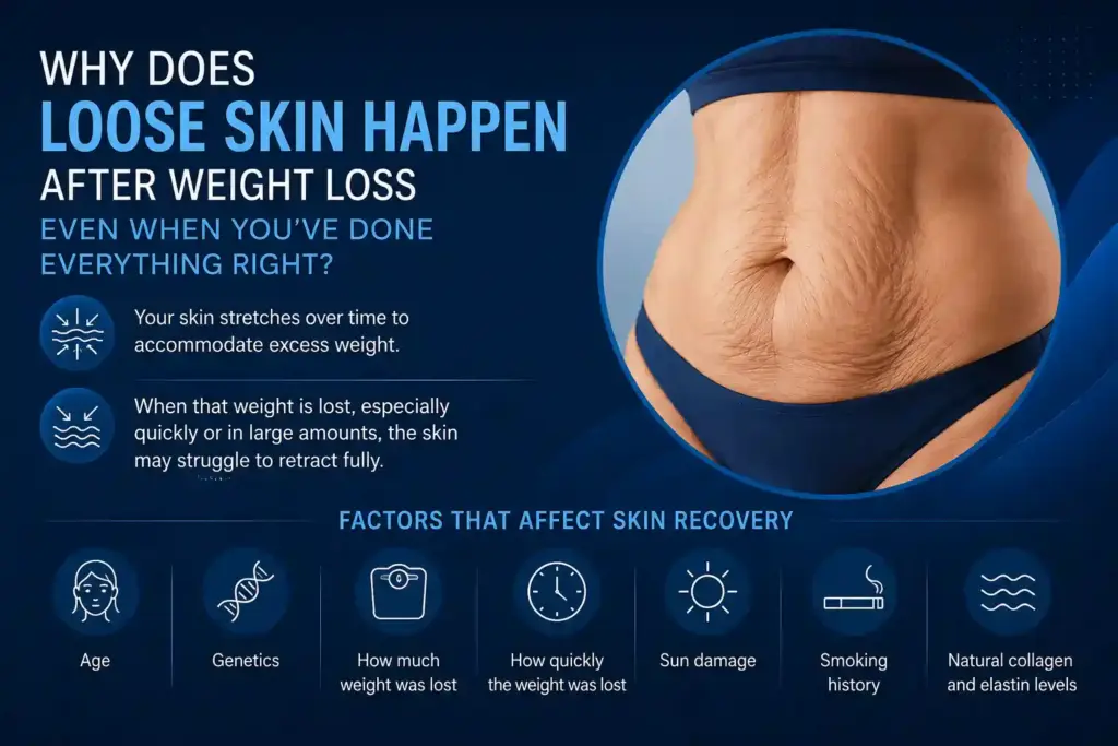 Why Does Loose Skin Happen After Weight Loss Even When You’ve Done Everything Right Newport?